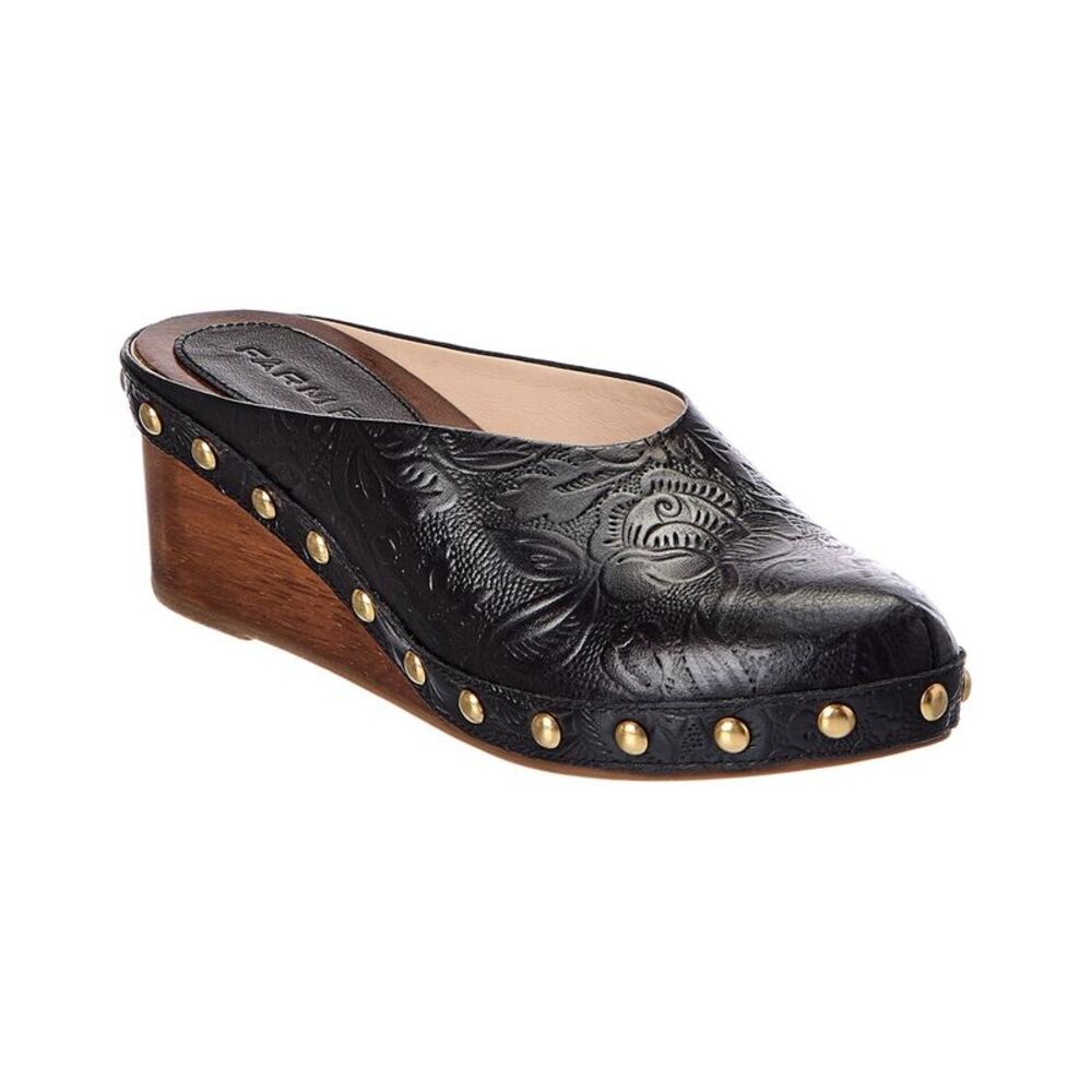 Farm Rio Embossed Leather Wedge Clog